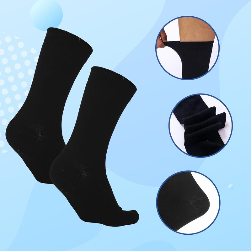 Chicingyou 4 Pairs Silk Liner Socks for Kids Black Lightweight Seamless Liner Calf Sweat Absorption Hiking Socks for Child Running Sports Winter Cold Weather, Large - Image 3